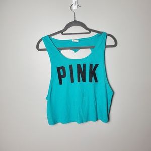 PINK Teal Tank Top
